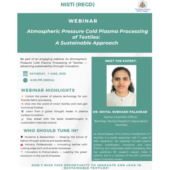 Atmospheric Pressure Cold Plasma Processing of Textiles: A Sustainable Approach