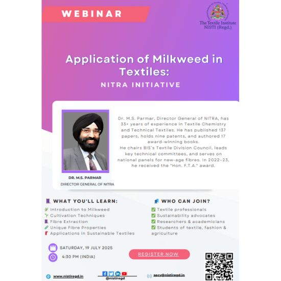 Application of Milkweed in Textiles - NITRA Initiative